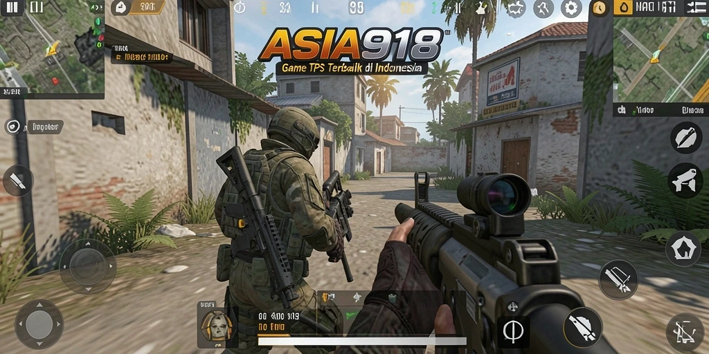 Screenshot gameplay <strong>ASIA918</strong> menampilkan aksi menegangkan di medan perang.