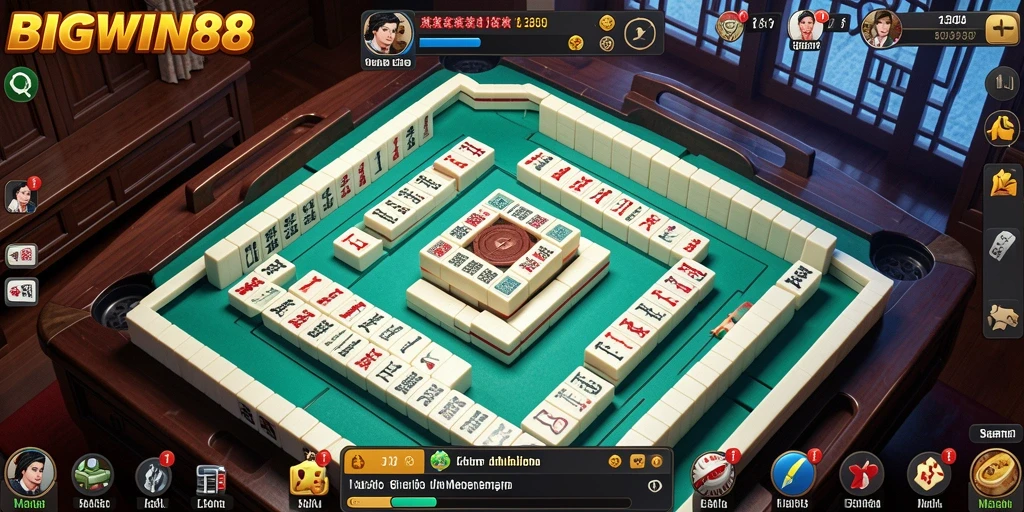Tampilan gameplay BIGWIN88 yang menarik dan interaktif saat bermain Mahjong.