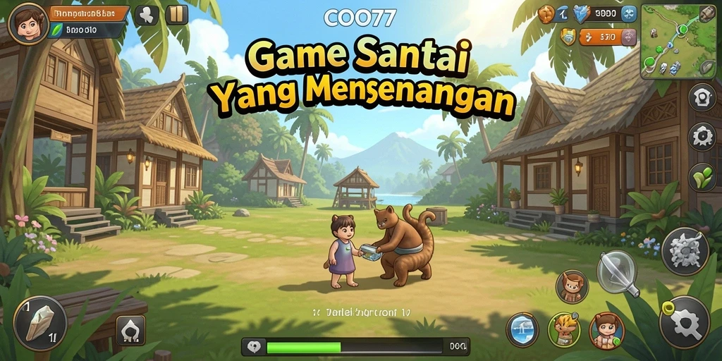 Screenshot menunjukkan gameplay seru COO77 dengan karakter lucu.