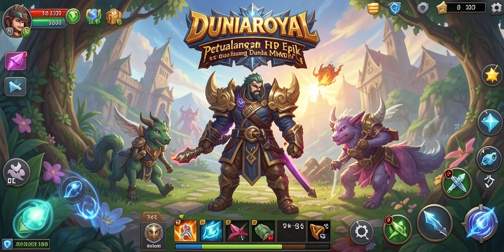 Screenshot DUNIAROYAL menampilkan aksi seru dalam dunia MMORPG.