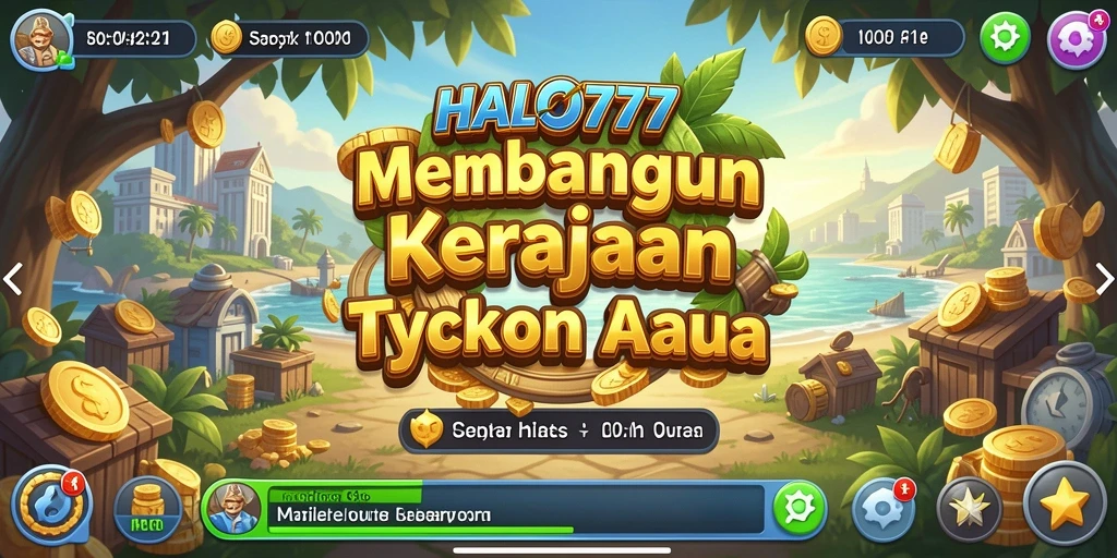 Tampilan gameplay HALO777 yang menampilkan pengelolaan bisnis Tycoon.