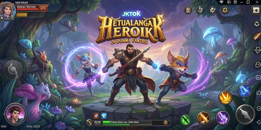 Tampilan menarik dari gameplay RPG JKTOK dengan karakter dan monster yang menakjubkan.