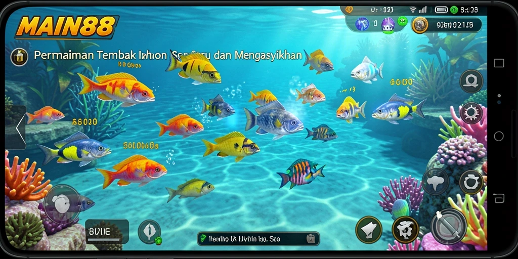 Tampilan screenshot gameplay Tembak Ikan yang menyenangkan di MAIN88.