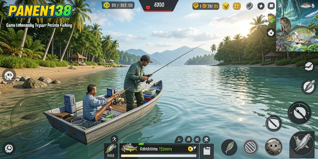 Gameplay seru dengan berbagai lokasi memancing dan ikan yang unik.