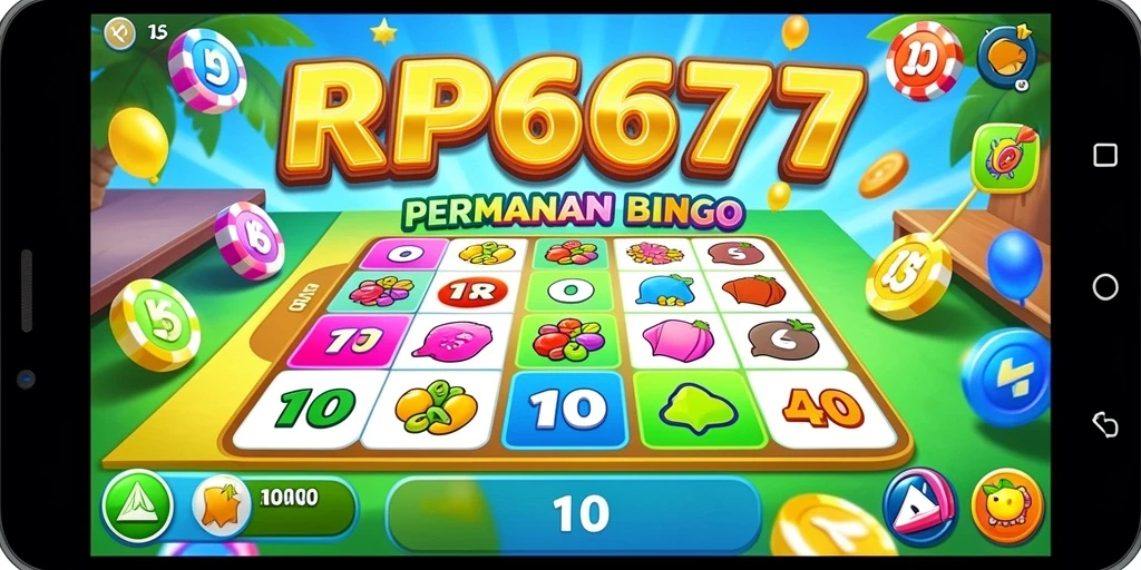 Tampilan gameplay seru dalam aplikasi Bingo RP6677 yang menarik.
