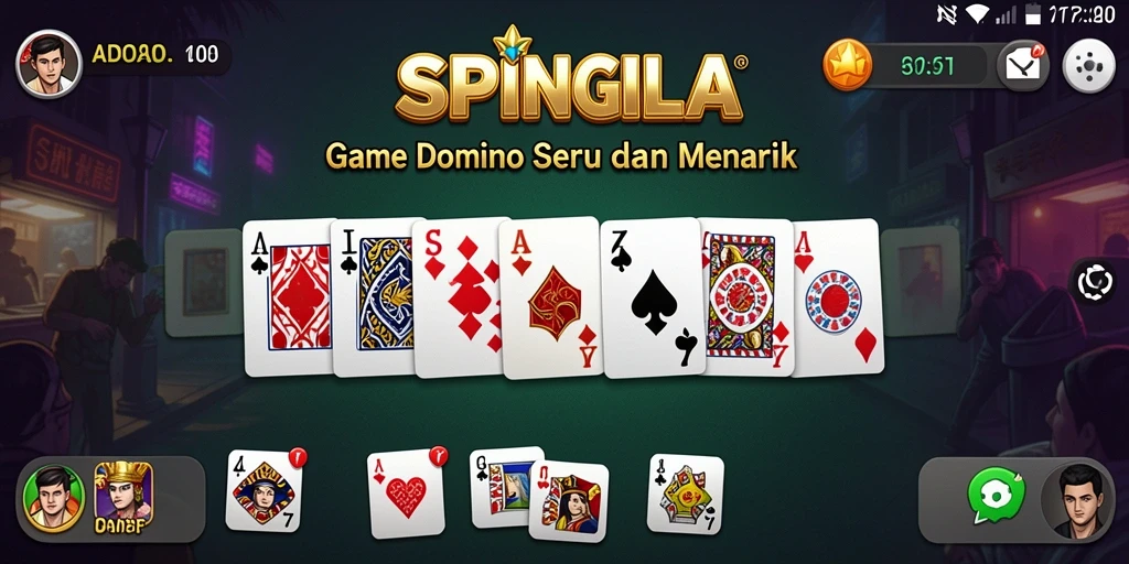 Tampilan gameplay seru dari SPINGILA dengan grafik menarik.
