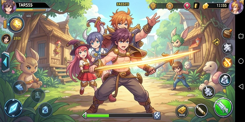 TAR555 menampilkan karakter anime dalam aksi seru dan grafis yang luar biasa.