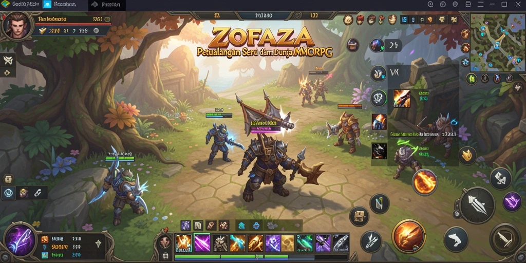 Gameplay seru dalam dunia fantasi ZOFAZA yang menakjubkan.